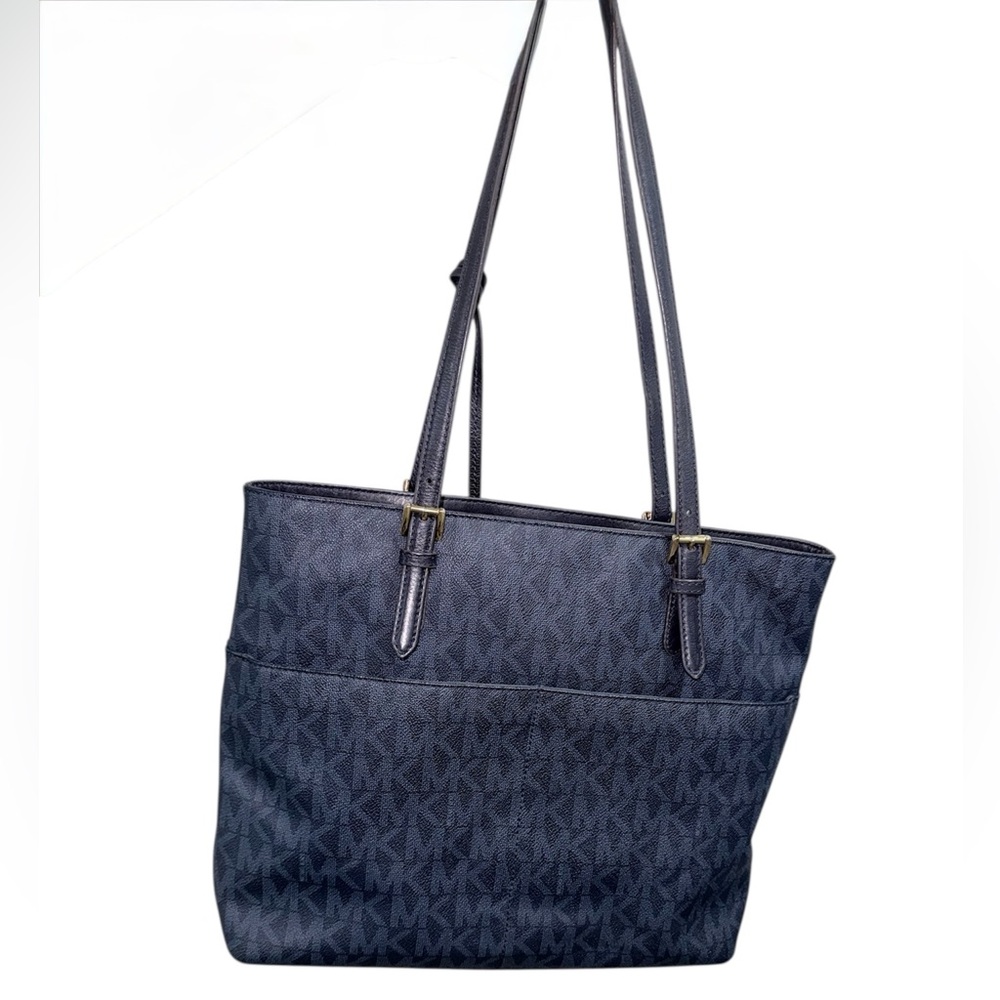 Michael Michael Kors Bedford Large Signature Pocket Tote Bag - Picture 3 of 9